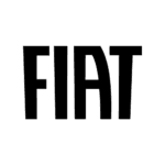 Dunkles, transparentes Logo von der Automarke Fiat
