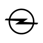 Dunkles, transparentes Logo von der Automarke Opel
